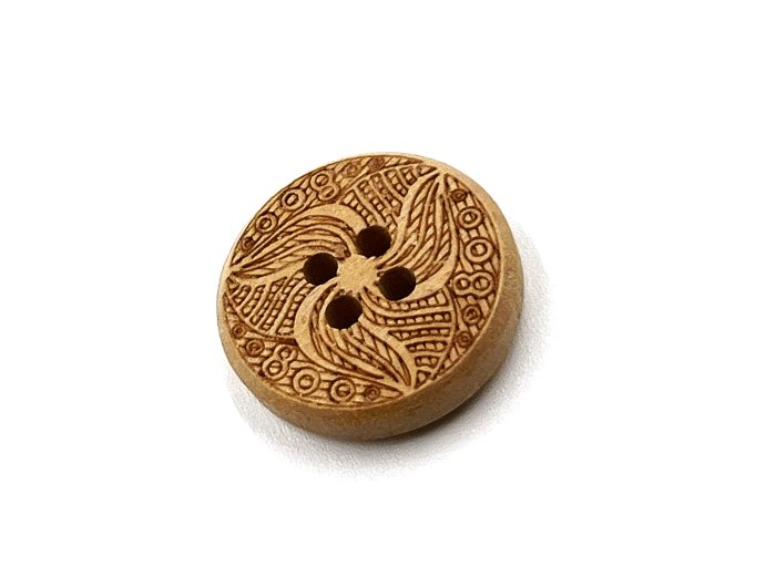 Carved Wood Buttons