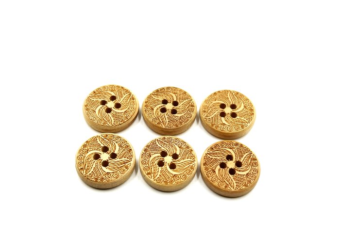 Carved Wood Buttons