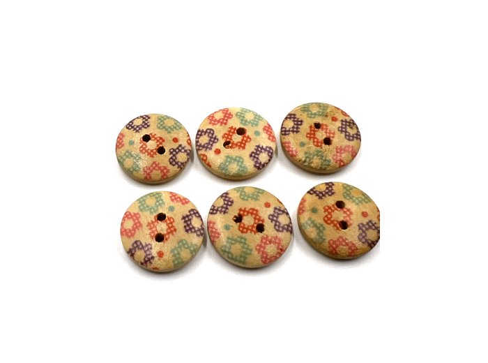 Pattern Floral Buttons