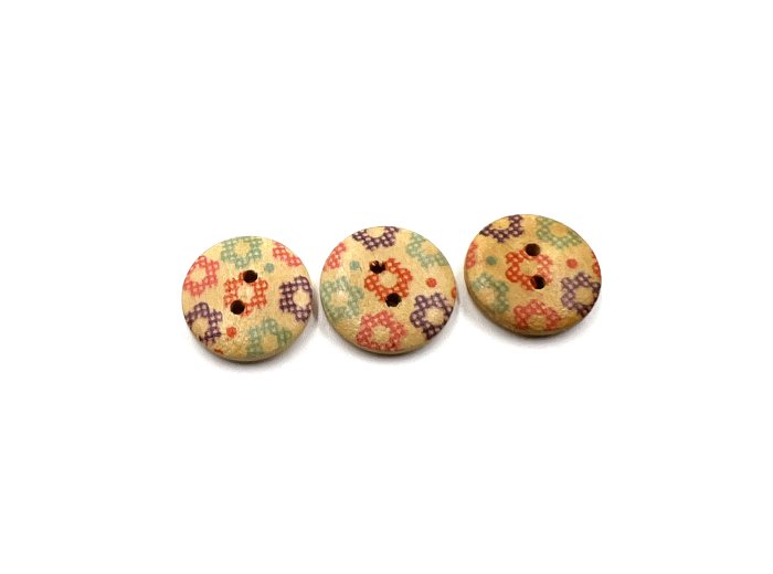 Pattern Floral Buttons