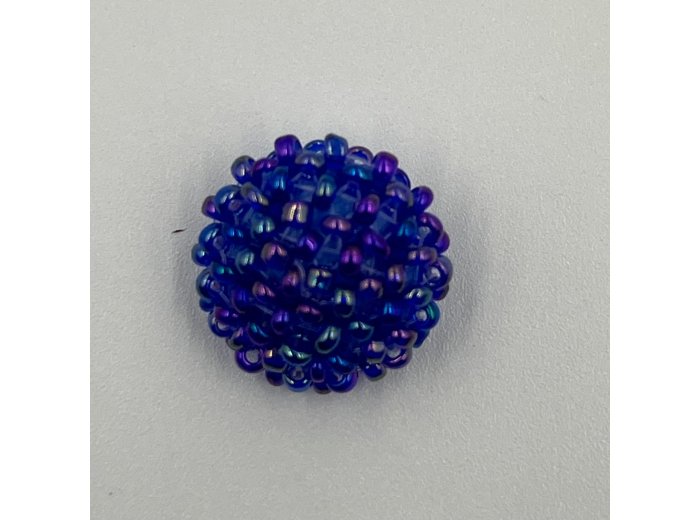 Blue Beaded Button