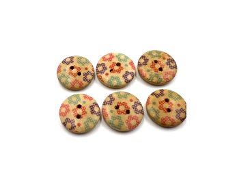 Pattern Floral Buttons